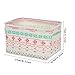 Zonyon Cute Storage Bins, Foldable Small Canvas Storage Baskets Organizers Mini Hamper with Handle for Nursery,Baby,Makeup,Toy,Keys, Office,Desk,4 Packs
