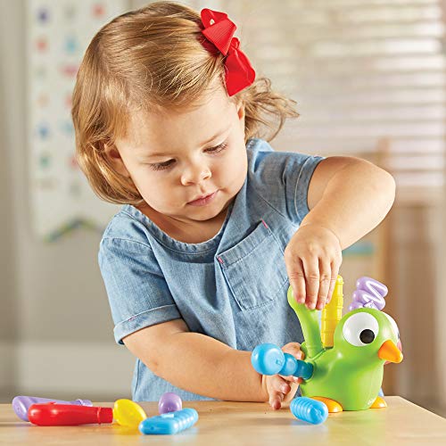 Learning Resources Fine Motor Peacock Pals - 5 Pieces, Ages 18+ months Toddler Learning Toys, Fine Motor and Sensory Toys