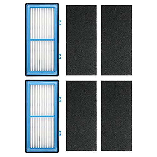 2 Pack HEPA Filters Replacement for Holmes AER1, HAPF30AT, HAP242-NUC ; 2 HEPA Filter + 4 Carbon Booster Filters