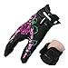 OutMall Cycling Gloves, Skeleton Full-Finger Touchscreen Bike Gloves for Men/Women Bicycle Riding, Motorcycle Racing, Airsoft Paintball, Lifting Fitness, Hunting, Climbing Outdoor Sports (Pink, M)