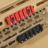 TuFok M-Lok Rail Adapter Mount - Keymod Picatinny Rail Section for Airsoft Mlock Handguard Systems(6-Slot Aluminum Red)