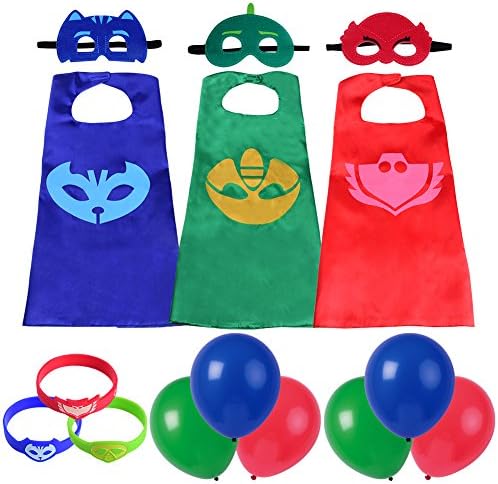 Bentty PJ Masks Dress up For Kids Capes and Masks For Catboy Owlette Gekko