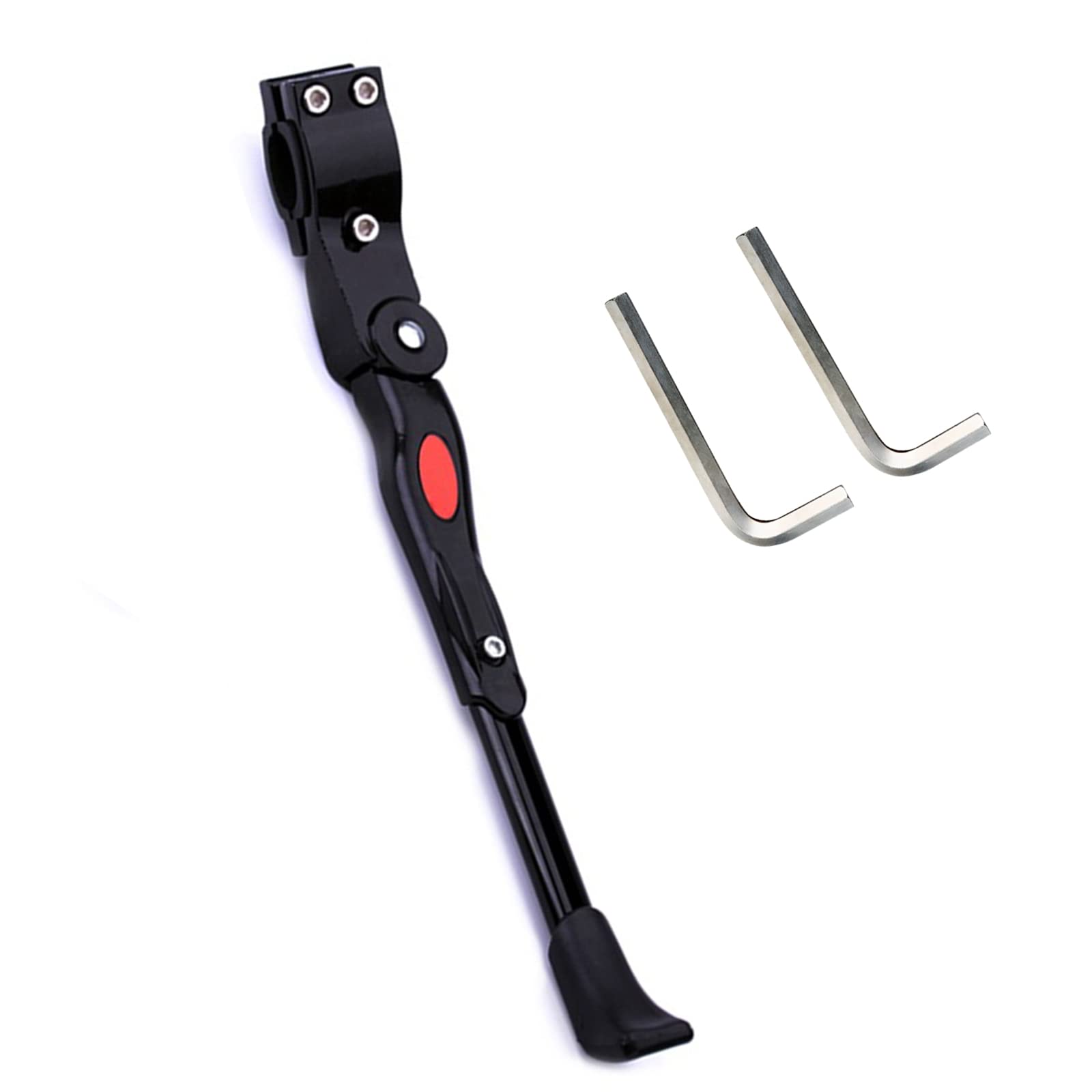 Bresuve Bike Kickstands, Side Kickstand, Bike Stand,Adjustable Support Aluminum Alloy Kickstand, Mountain Bike Bicycle Cycle Prop Kick Stand Rubber Foot (black)