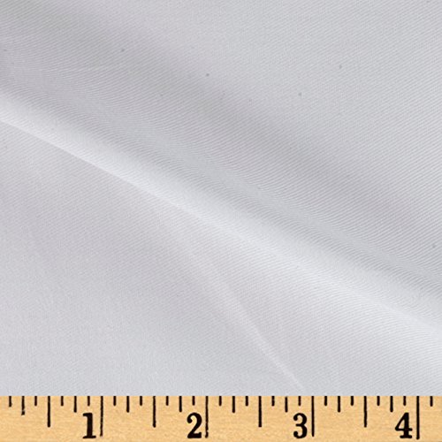 Textile Creations Cotton Twill White Fabric by The Yard