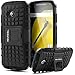 Moto E2 Case, Evocel [Kickstand] [Dual Layer] [Easy Grip] [Textured] Heavy Duty Armor for Motorola Moto E (2nd Generation / 2015 Release), Black (EVO-MOTE2-OO01)