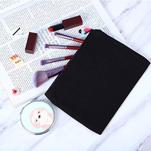 10 Pieces Cosmetic Bag Multipurpose Makeup Bag with Zipper Cotton Canvas Bag Travel Toiletry Pouch DIY Craft Bag Pencil Bag (L, Black) 5 10 Pieces Cosmetic Bag Multipurpose Makeup Bag with Zipper Cotton Canvas Bag Travel Toiletry Pouch DIY Craft Bag Pencil Bag (L, Black)