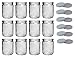 North Mountain Supply 16 Ounce Wide Mouth Straight-Sided Canning Jars - With White Metal Lids - Case of 12