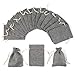 Yuxier 50 Burlap Bags with Drawstring Gift Bags Small Burlap Bags for Wedding Favor, Party Favor bags,Arts Crafts Projects, Presents, Snacks Small Jewelry Bags,(5.3x3.7inch) (Grey)