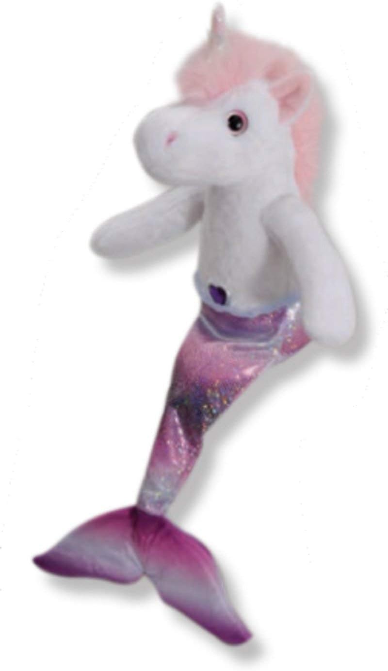 The Petting Zoo, Plush Animal Toy, "Mericorn" Mermaid Unicorn 17" (Pink)