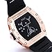 Men's Punk Spider Pattern Watch Silicone Band Tonneau Quartz Watches (Orange)