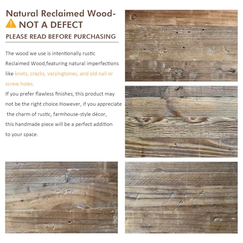 HOKYHOKY Reclaimed Solid Wood Bench-55 Inches Farmhouse Entryway Bench with Storage Shelf, Narrow Rustic Bench for Hallway, Kitchen, Bedroom, Dining