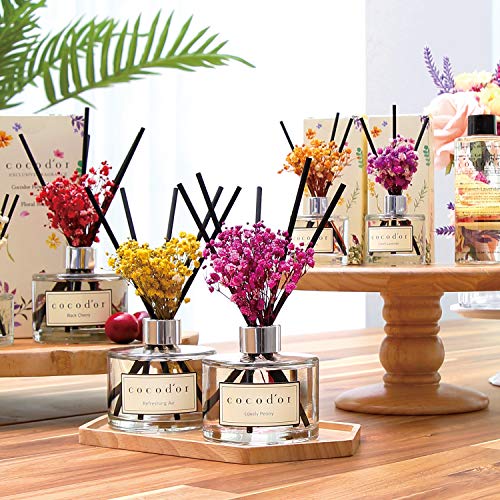 Cocod'or Preserved Real Flower Reed Diffuser, Lovely Peony Reed Diffuser, Reed Diffuser Set, Oil Diffuser & Reed Diffuser Sticks, Home Decor & Office Decor, Fragrance and Gifts, 6.7oz - Thumbnail 2