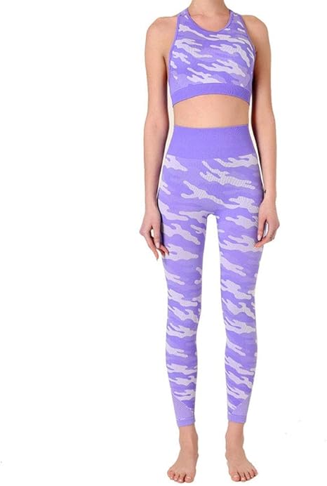 Mujer Conjunto Ropa Fitness Deportiva, Camuflaje Láminas de 2 ...