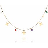 Puzzle Jewelry Non Tarnish Gold Necklace | Beaded Necklaces for Woman |18K Real Gold PVD Plated | Dainty Necklace | Gold Accessories for Women | Flower Necklace