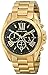 Michael Kors Goldtone Plated Stainless Steel Bradshaw Watch with Black Dial