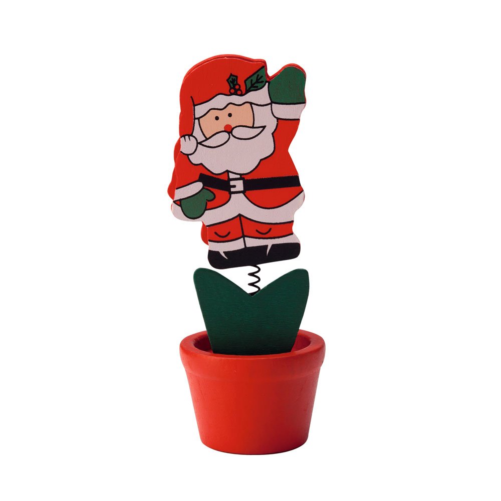 eBuyGB Pack Of 6 Christmas Santa In A Pot Card Name Holder