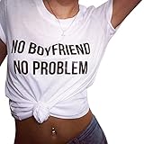 YITAN Women's Summer Printting Cotton Short Sleeve Tops Graphic Tees Fashion Cute Funny T Shirts White Small