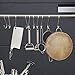 IPOW 20 PCS Larger 4-inches Kitchen Tools Flat S Shaped Hooks Brushed Stainless Steel Metal Kitchen Pot Pan Hanger Storage Hanging Rack