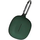 Geiomoo Silicone Case for Skullcandy Rail, Skullcandy Rail ANC, Protective Cover with Carabiner (Emerald Green)