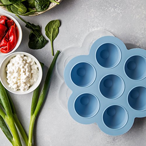Silicone Egg Bites Molds by Crebri - for Instant Pot Accessories - Fits Instant Pot 5,6,8 qt Pressure Cooker - Reusable Storage Container and Freezer Tray with Lid - Baby Food Freezer Trays - Thumbnail 5