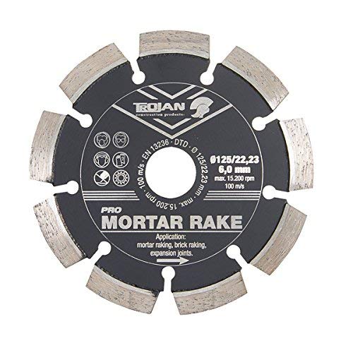 TROJAN Platinum Professional Contractor Mortar Raking Diamond Blade/Diamond Disc - 125mm/5/6.0mm Width