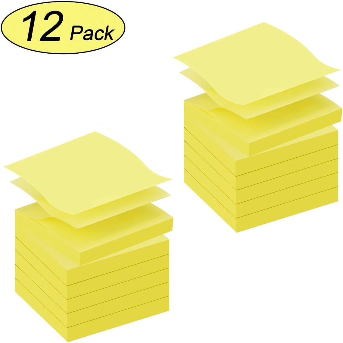 OPCOL Popup Sticky Notes 3 x 3 in, AccordionStyle Self
