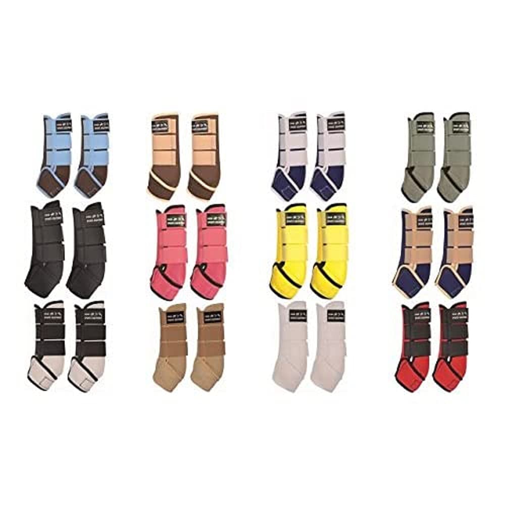 HKM Colour Softopren Protection boots Red/Black L