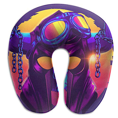 GLASK M-etallic-a Comfortable U Shape Neck Pillow Airplane Travel Cushion Kit Office Neck Pain Cervical Pillow