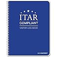 BookFactory ITAR Visitor Log Book/Visitor Register/Guest Sign-in Book - 120 Pgs, 8.5" X 11" Wire-O (Official ITAR-International Traffic in Arms Regulations) (LOG-120-7CW-PP(ITAR-Visitor-Log))