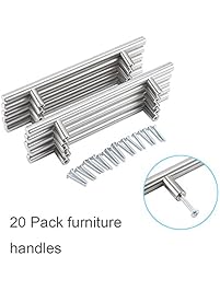 Kitchen Door Cabinet T Bar Handle,Stainless Steel Drawer Pull Knobs Hardware Set,20 Pack