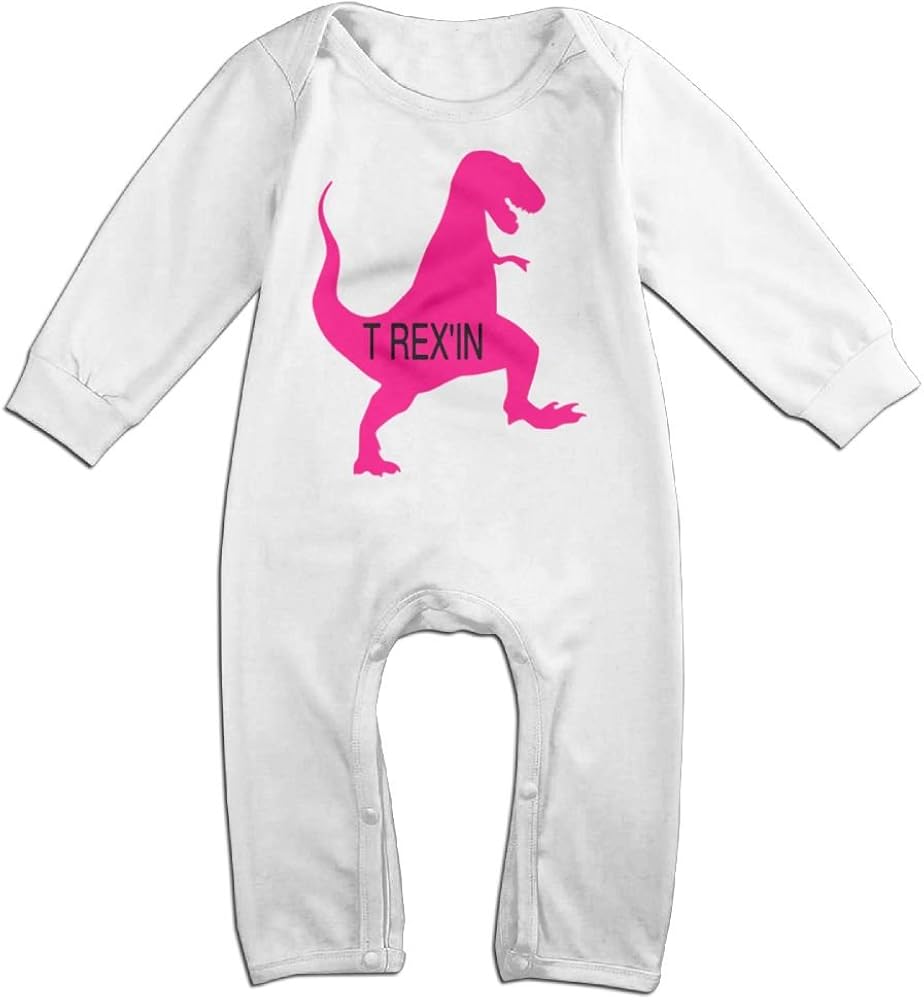 Crystal Pink Dinosaur T Rex'in Baby Clothes LongSleeve