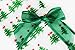 Saybrook Products Christmas Trees Cellophane Treat Party Favor Bags with Twist-Tie Organza Bow. Set of 10 Ready-to-Use, Gussetted 11x5x3 Goodie Bags with Bows. Green, Red, Clear
