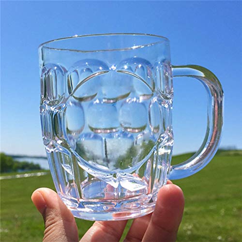 Plastic Beer Mugs, 20 oz Dimple Stein German Beer Mug, Dimpled Beer