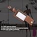ONLVAN Executive Leather Luggage Tag with Snap Closure (Brown)