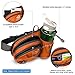 WATERFLY Hiking Waist Bag Fanny pack with Water Bottle Holder for Men Women Running & Dog Walking Can Hold iPhone8 Plus Screen Size 6.5inch (Orange)
