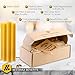 Beeswax Taper Candles 8 inch Tall Handmade Pure Bees Wax Tapers - Lead Free Cotton Wick - Six Pack - Original Bee Hive Candle for Home Décor, Meditation, Relaxation - no Petroleum - Hypoallergenic