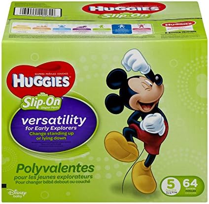 Branded HUGGIES Little Movers Slip-On Diaper Pants, Size 5, 64 Diapers , Weight 27lbs - Branded Diapers with fast delivery (Soft and Comfortable for Babies)