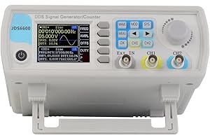 LABFENG DDS Signal Generator Counter,2.4’’ LCD Display High Precision Dual-Channel Arbitray Waveform Function Generator Frequency Meter 200MSa/s (JDS6600-15MHz)