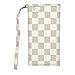 iPhone 6/6s Case Luxury Designer, 5-Slot Pockets, With Card Holder, Envelope Purse Function, Hand Strap, White Checker Prints, For Women Men, Premium Quality, High Grade, Classic Design, Classy Style