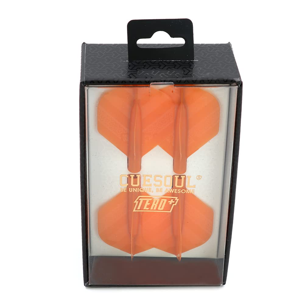 CUESOUL TERO+ AK4P Dart Flights,New Double Direction Telescopic and Rotating Dart Flights System（orange）