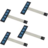 Ruiwaer 4PCS Matrix Array 4 Key Membrane Switch Keypad Keyboard Membrane 1x4 Keypad
