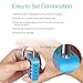 ORIA Combination Lock, 2 Pack Combination Lock, 4 Digit Padlock with Water Proof Design for School, Travel Baggage, Gym, Sport Locker, Toolbox and Storage (Silver/Blue)