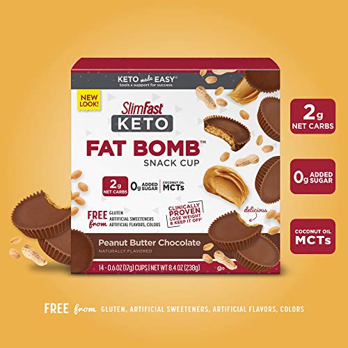 SlimFast Low Carb Chocolate Snacks, Keto Friendly for Weight Loss with 0g Added Sugar & 3g Fiber, Peanut Butter… - Image 6