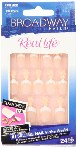 Kiss Broadway Nails Real Life French Nail Kit, 24 Count