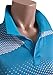 CLOVERY Moisture Wicking Coolmax Fabric Short Sleeve Polo Top Aqua Medium
