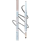 Flower Knows Bunny Garden Gel Eyeliner,Dual-Ended Gel Eyeliner Pencil,Waterproof & Longlasting,Smudge Proof Satin Finish Formula,Cruelty-Free & Vegan (01 Natural Black)