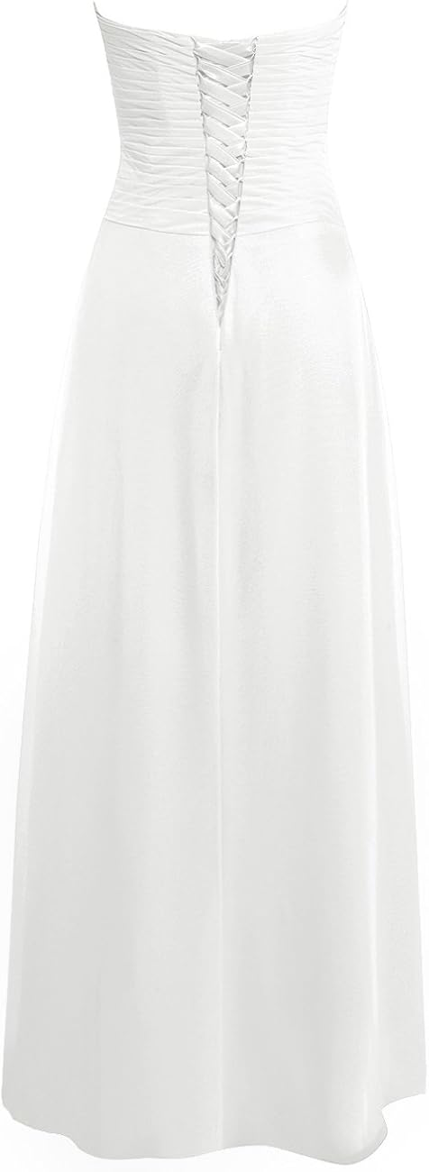 JAEDEN Beach Wedding Dresses Strapless Sweetheart Bridal Gown Chiffon Pleat at  Women’s Clothing store