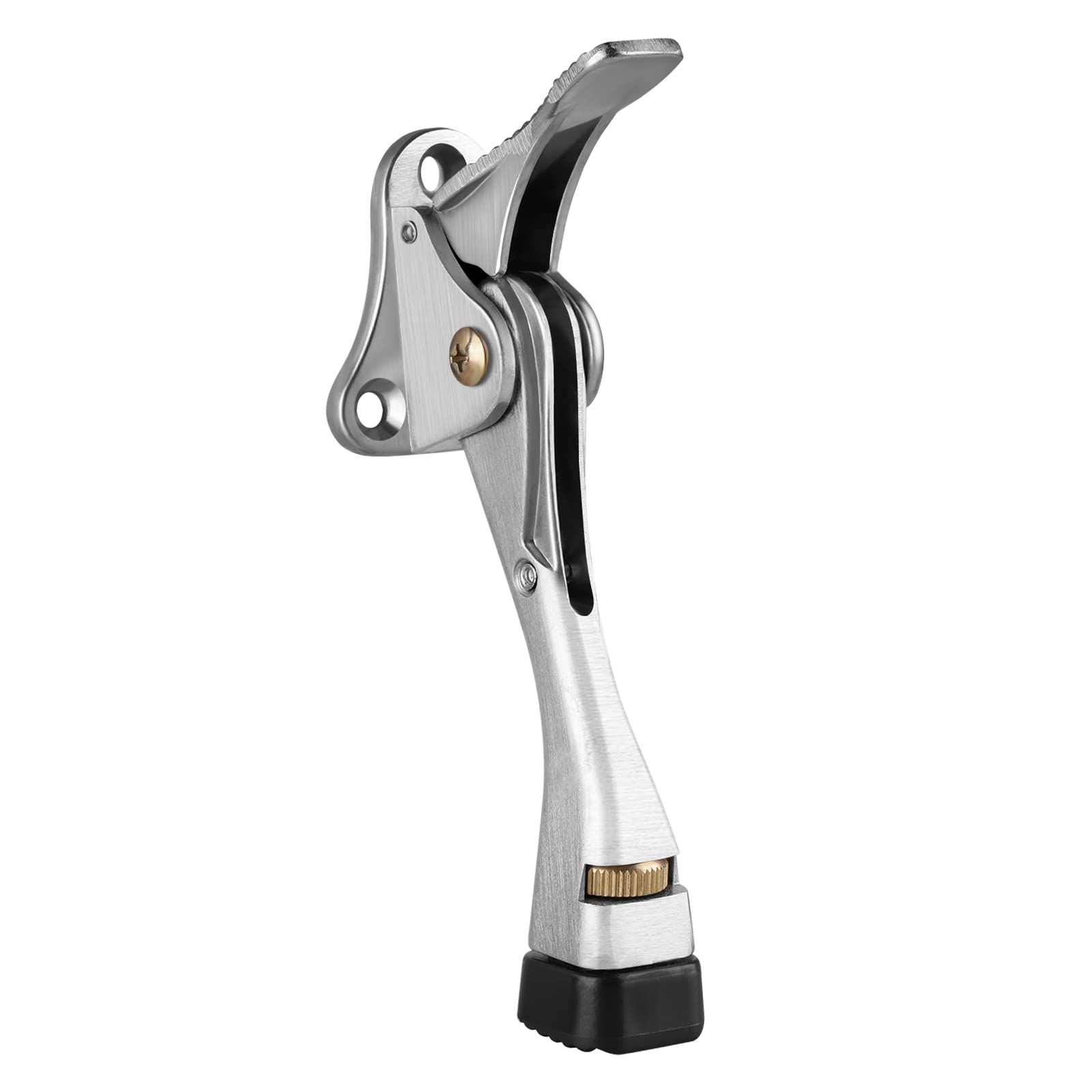 Gotega Door Stops Indoors, 1 Pack Kick Down Door Stoppers with One Touch Adjustable Height and Rubber Tip 4 Inches, Door Stoppers for Floor, Heavy Duty Door Wedge