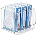 iDesign Linus Stacking Organizer Bins for Kitchen, Pantry, Office, Bathroom - Set of 2, Extra Large-Clear