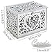 Artmag Wedding Money Box Holder with Sign, Large Rustic Wood Wooden DIY Envelop Gift Card Boxes with Lock Slot for Reception Anniversary Graduation Birthday Parties Baby Shower (Mr & Mrs, Silver)